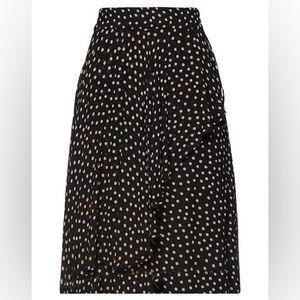 Ganni Polka Dot Print Midi Skirt